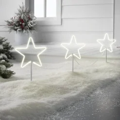 3pc Christmas LED Neon Star Novelty Pathway Marker - Wondershop™