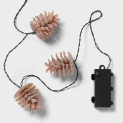 10ct LED Battery Operated Sugared Pinecone Christmas Indoor/Outdoor Novelty String Lights Warm White With Green Wire - Wondershop™ 6 10ct LED Battery Operated Sugared Pinecone Christmas Indoor/Outdoor Novelty String Lights Warm White With Green Wire - Wondershop™ -Wondershop Sales GUEST 05149528 4890 4341 80da 7c6c6b6dfbe3