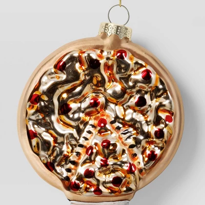 Christmas Glass Pizza Ornament - Wondershop™ 2 Christmas Glass Pizza Ornament - Wondershop™ - Image 2