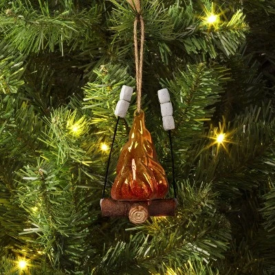 Christmas Glass Campfire Ornament - Wondershop™ 1 Christmas Glass Campfire Ornament - Wondershop™