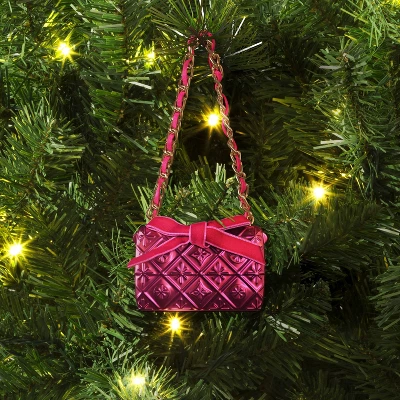 2.5" Christmas Resin Handbag Ornament Hot Pink - Wondershop™ 1 2.5" Christmas Resin Handbag Ornament Hot Pink - Wondershop™