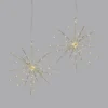 2pc 12" LED Twinkling Starburst Christmas Novelty Sculpture Light White With Gold Wire - Wondershop™