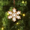 4.25" Christmas Clay Dough Gingerbread Snowflake Ornament - Wondershop™