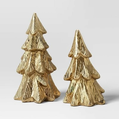 8pk Christmas Poly Animals/Trees/People Decor Set Gold - Wondershop™ 2 8pk Christmas Poly Animals/Trees/People Decor Set Gold - Wondershop™ - Image 2