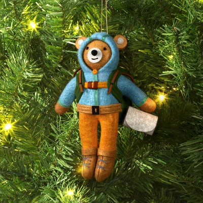Christmas Fabric Camping Bear Ornament - Wondershop™ 1 Christmas Fabric Camping Bear Ornament - Wondershop™