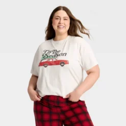 Women's "Tis The Season" Short Sleeve Holiday Matching Family Pajama Shirt - Wondershop™ Cream -Wondershop Sales GUEST 11c4a263 a039 40bd b213 08169d1273e4