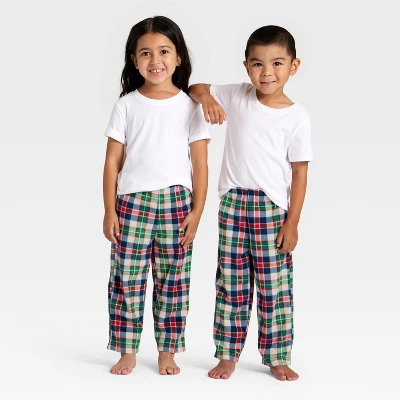 Toddler Plaid Microfleece Holiday Matching Family Pajama Pants - Wondershop™ Cream 4 Toddler Plaid Microfleece Holiday Matching Family Pajama Pants - Wondershop™ Cream - Image 4