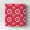 40" 220 Sq Ft Christmas Roll Wrap White Snowflakes On Red - Wondershop™