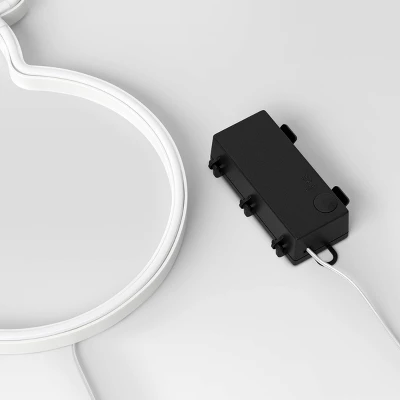 LED Battery Operated Christmas Neon Snowman Hangable Sign White/Blue/Orange - Wondershop™ 3 LED Battery Operated Christmas Neon Snowman Hangable Sign White/Blue/Orange - Wondershop™ - Image 3