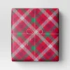 40" 220 Sq Ft Christmas Roll Wrap Red And Green Plaid - Wondershop™