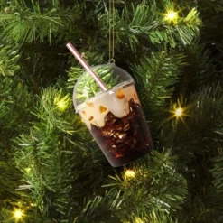 Christmas Glass Iced Coffee Ornament - Wondershop™