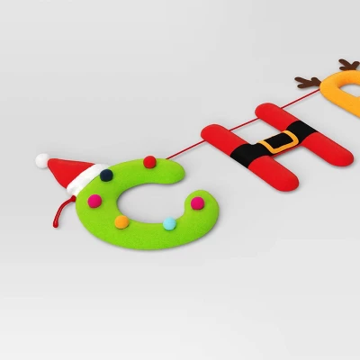 6' Colorful Fabric 'Christmas' Decorative Wall Garland - Wondershop™ 2 6' Colorful Fabric 'Christmas' Decorative Wall Garland - Wondershop™ - Image 2