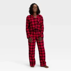Women's Plaid Flannel Long Sleeve Shirt And Pants Holiday Matching Family Pajama Set - Wondershop™ Red/Black 8 Women's Plaid Flannel Long Sleeve Shirt And Pants Holiday Matching Family Pajama Set - Wondershop™ Red/Black -Wondershop Sales GUEST 2a4a105e 1d01 428d 95d8 1ac14f3375fd