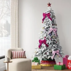 6.75" Christmas Metallic Bow Ornament Hot Pink - Wondershop™