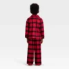 Toddler Plaid Long Sleeve Shirt And Pants Holiday Matching Family Pajama Set - Wondershop™ Red/Black