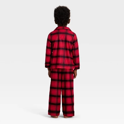 Toddler Plaid Long Sleeve Shirt And Pants Holiday Matching Family Pajama Set - Wondershop™ Red/Black 1 Toddler Plaid Long Sleeve Shirt And Pants Holiday Matching Family Pajama Set - Wondershop™ Red/Black