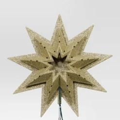 12" Lit-Plastic Gold Glitter Starburst Clear Incandescent Lights Christmas Tree Topper - Wondershop™ 5 12" Lit-Plastic Gold Glitter Starburst Clear Incandescent Lights Christmas Tree Topper - Wondershop™ -Wondershop Sales GUEST 3e700198 ec69 45ed bc47 fc314fc911da