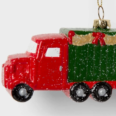 Semi Truck And Trailer Christmas Tree Ornament Red/Green - Wondershop™ 2 Semi Truck And Trailer Christmas Tree Ornament Red/Green - Wondershop™ - Image 2