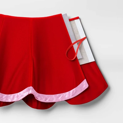 Christmas Tree Stand Collar With Scalloped Satin Edge Red/Pink - Wondershop™ 3 Christmas Tree Stand Collar With Scalloped Satin Edge Red/Pink - Wondershop™ - Image 3