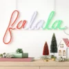 LED Animated Christmas Neon Fa La La Hangable Sign White/Red/Green - Wondershop™