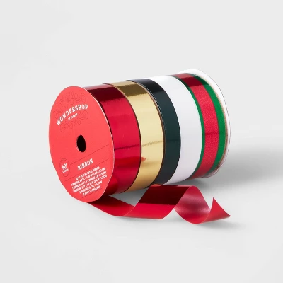 5 End Flat Christmas Ribbon 40' - Wondershop™ 3 5 End Flat Christmas Ribbon 40' - Wondershop™ - Image 3