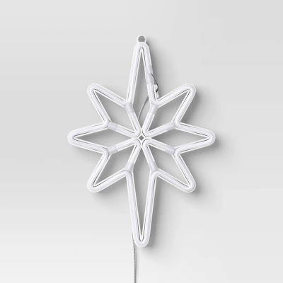 LED Battery Operated Neon Star Hangable Sign Warm White - Wondershop™ 2 LED Battery Operated Neon Star Hangable Sign Warm White - Wondershop™ - Image 2