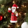 Fabric Santa Holding Gift Christmas Tree Ornament - Wondershop™: Indoor Decoration, 5.75" Holiday Theme