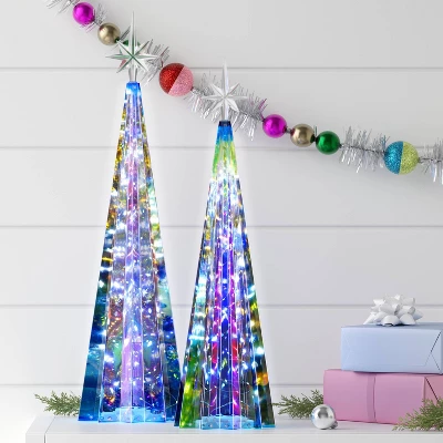 18.75" Christmas Iridescent Tree With Star - Wondershop™ 1 18.75" Christmas Iridescent Tree With Star - Wondershop™