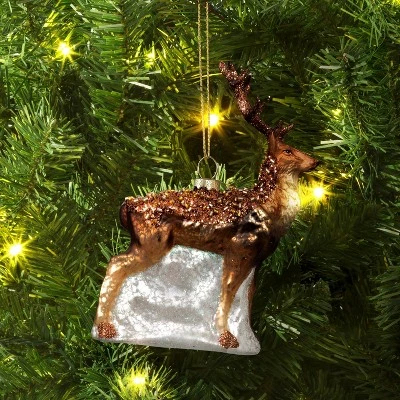 Christmas Brown Glass Reindeer Ornament - Wondershop™ 1 Christmas Brown Glass Reindeer Ornament - Wondershop™
