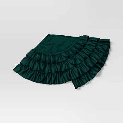 48" Velvet Tree Skirt With 3 Layers Of Ruffles - Wondershop™ 6 48" Velvet Tree Skirt With 3 Layers Of Ruffles - Wondershop™ - Image 6