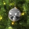 4" Christmas Disco Ball Ornament Silver - Wondershop™
