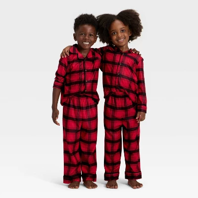 Toddler Plaid Long Sleeve Shirt And Pants Holiday Matching Family Pajama Set - Wondershop™ Red/Black 5 Toddler Plaid Long Sleeve Shirt And Pants Holiday Matching Family Pajama Set - Wondershop™ Red/Black - Image 5