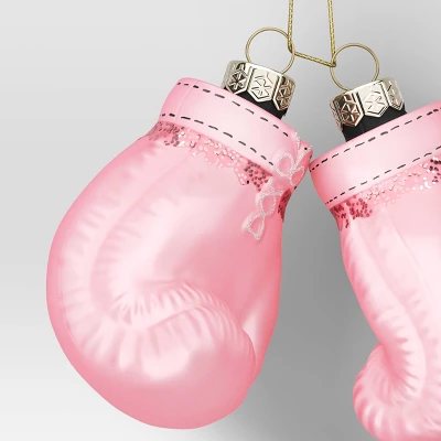 Christmas Glass Pink Boxing Glove Ornament - Wondershop™ 2 Christmas Glass Pink Boxing Glove Ornament - Wondershop™ - Image 2