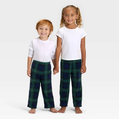 Toddler Plaid Microfleece Holiday Matching Family Pajama Pants - Wondershop™ Navy Blue 4 Toddler Plaid Microfleece Holiday Matching Family Pajama Pants - Wondershop™ Navy Blue - Image 4