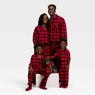 Toddler Plaid Long Sleeve Shirt And Pants Holiday Matching Family Pajama Set - Wondershop™ Red/Black 4 Toddler Plaid Long Sleeve Shirt And Pants Holiday Matching Family Pajama Set - Wondershop™ Red/Black - Image 4