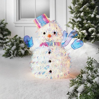 LED Tinsel Snowman Christmas Novelty Sculpture Light With Clear Color Light Bulb - Wondershop™ 1 LED Tinsel Snowman Christmas Novelty Sculpture Light With Clear Color Light Bulb - Wondershop™