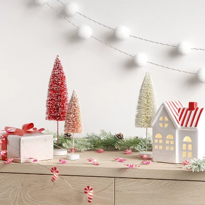 20ct LED Battery Operated Christmas Candy Cane Dew Drop Lights Warm White With Silver Wire - Wondershop™ 1 20ct LED Battery Operated Christmas Candy Cane Dew Drop Lights Warm White With Silver Wire - Wondershop™