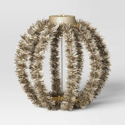 LED Christmas Hanging Tinsel Sphere With Warm White Lights - Wondershop™ 2 LED Christmas Hanging Tinsel Sphere With Warm White Lights - Wondershop™ - Image 2