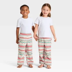 Toddler "Let It Snow" Fair Isle Microfleece Holiday Matching Family Pajama Pants - Wondershop™ Cream -Wondershop Sales GUEST 6f910ef2 d720 4e53 a8b9 47c906f75a15