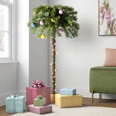 4' Pre-Lit Palm Artificial Christmas Tree With Clear Lights - Wondershop™ 1 4' Pre-Lit Palm Artificial Christmas Tree With Clear Lights - Wondershop™
