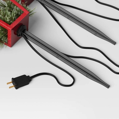 3pc Incandescent Red Metal Lantern With Greenery Christmas Novelty Path Light Clear - Wondershop™: UL Listed, Festive Outdoor Decor 3 3pc Incandescent Red Metal Lantern With Greenery Christmas Novelty Path Light Clear - Wondershop™: UL Listed, Festive Outdoor Decor - Image 3