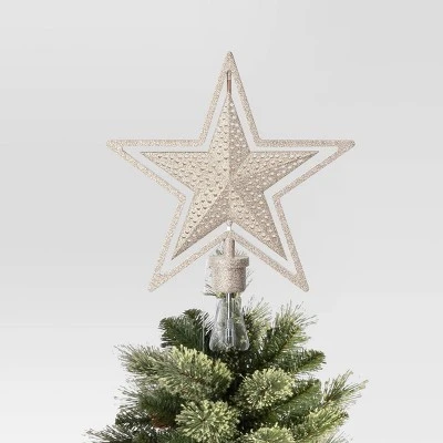 Christmas Lit Auto Rotating Star Tree Topper 5 Point Gold - Wondershop™ 2 Christmas Lit Auto Rotating Star Tree Topper 5 Point Gold - Wondershop™ - Image 2
