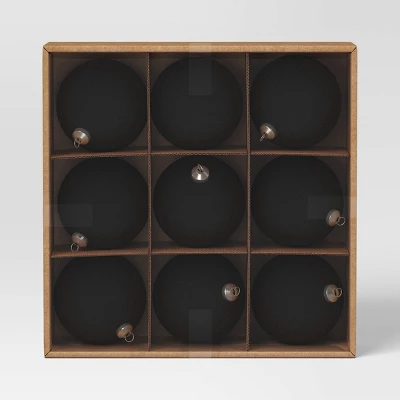 9ct 80mm Christmas Flocked Ball Ornament Set - Wondershop™ 2 9ct 80mm Christmas Flocked Ball Ornament Set - Wondershop™ - Image 2