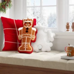 Christmas Gingerbread Nutcracker Pillow - Wondershop™