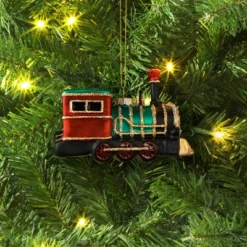 Christmas Glass Train Ornament - Wondershop™