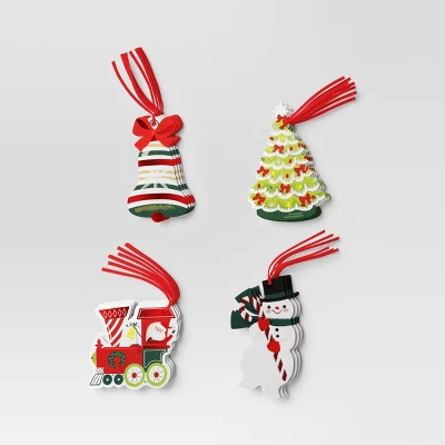 16ct Christmas Tie-On Gift Tags Bell/Tree/Snowman/Train - Wondershop™ 2 16ct Christmas Tie-On Gift Tags Bell/Tree/Snowman/Train - Wondershop™ - Image 2