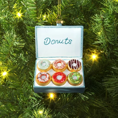 Christmas Glass Donut Box Ornament - Wondershop™ 1 Christmas Glass Donut Box Ornament - Wondershop™