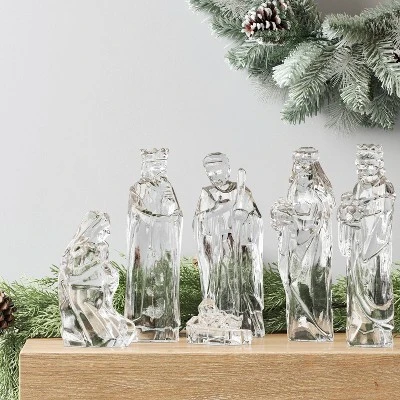 6pc Acrylic Christmas Nativity Scene Figurine Set - Wondershop™ 1 6pc Acrylic Christmas Nativity Scene Figurine Set - Wondershop™