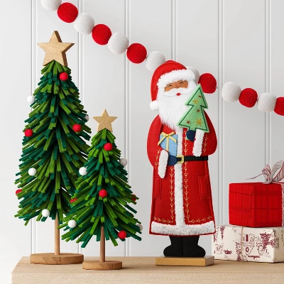 Christmas Fabric Santa Figural Decor Deep - Wondershop™ 1 Christmas Fabric Santa Figural Decor Deep - Wondershop™