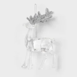 Acrylic Deer With Glittered Antlers Christmas Tree Ornament - Wondershop™ -Wondershop Sales GUEST 9174639d cdec 476c 96c8 12c820cab1dc